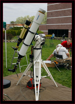 A-P system with piggybacked solar scope